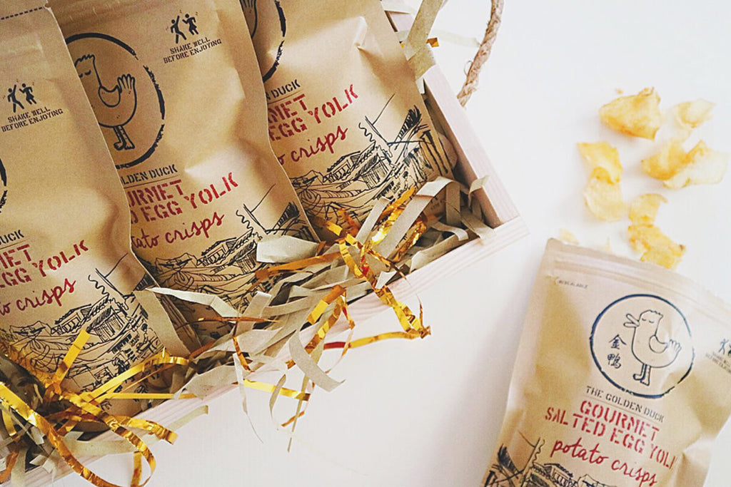 The Golden Duck gourmet salted egg yolk potato chips of Singapore, now in Manila!