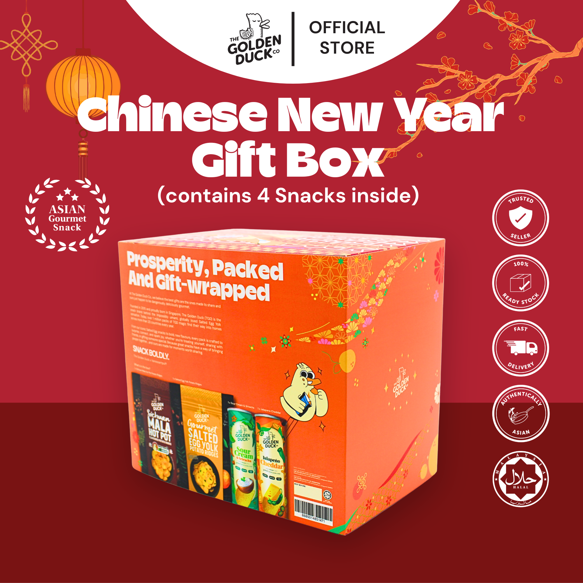 Galloping Goodies: The Golden Duck Chinese New Year 2026 Gift Box (Limited Edition Poker Cards)