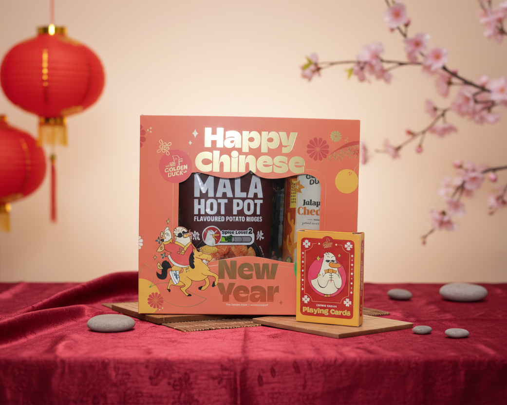 Galloping Goodies: The Golden Duck Chinese New Year 2026 Gift Box (Limited Edition Poker Cards)
