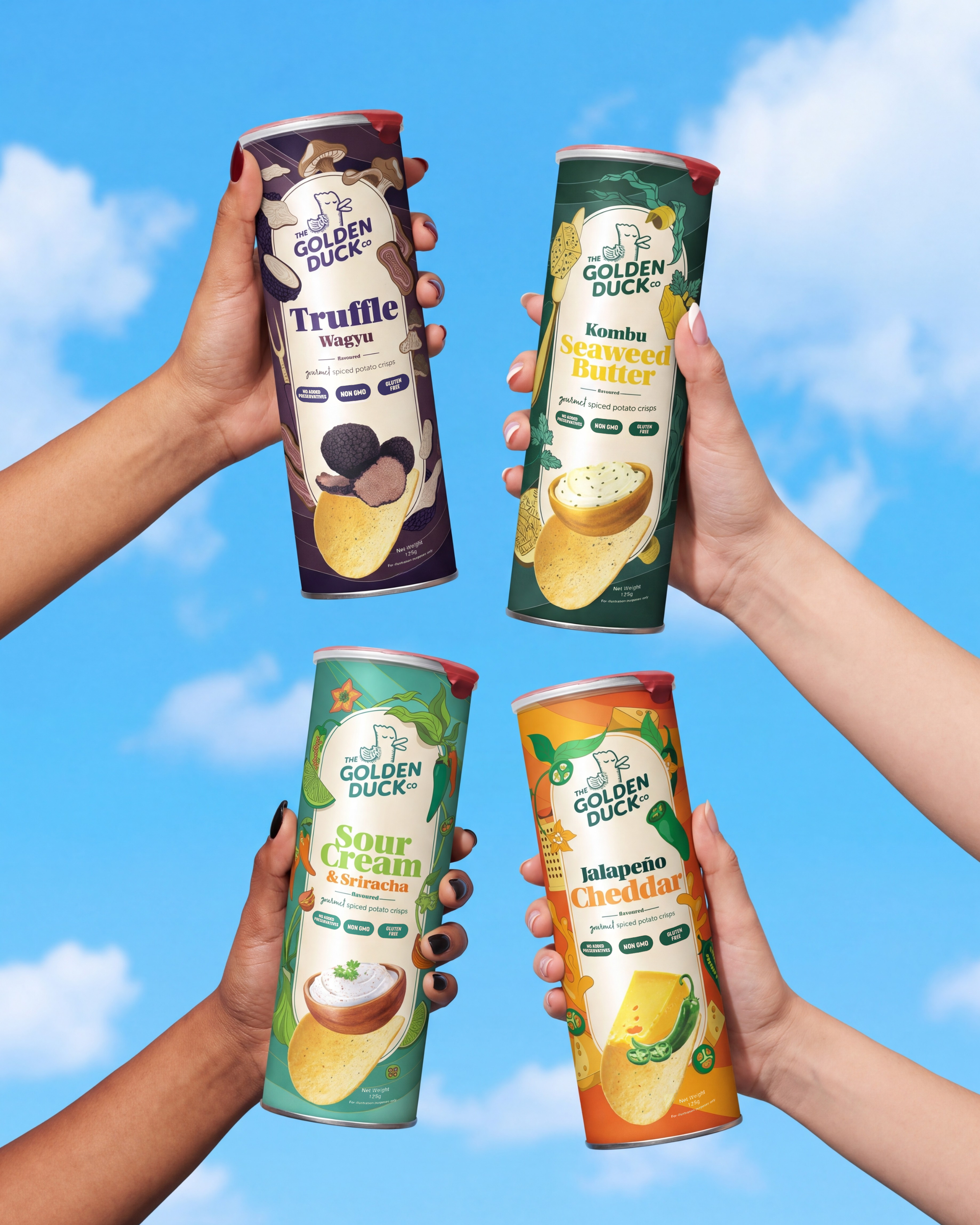 Canister Crisps “Bestsellers” Snackbox : Four Flavours