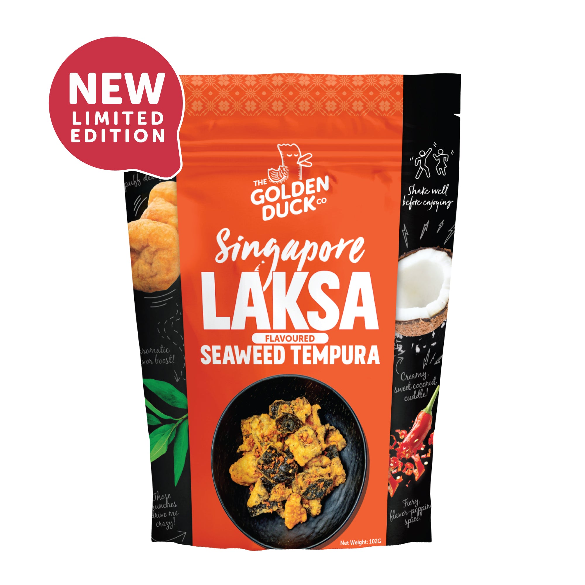 [NEW LIMITED EDITION] Signature Snackbox : Singapore Laksa Flavoured Seaweed Tempura