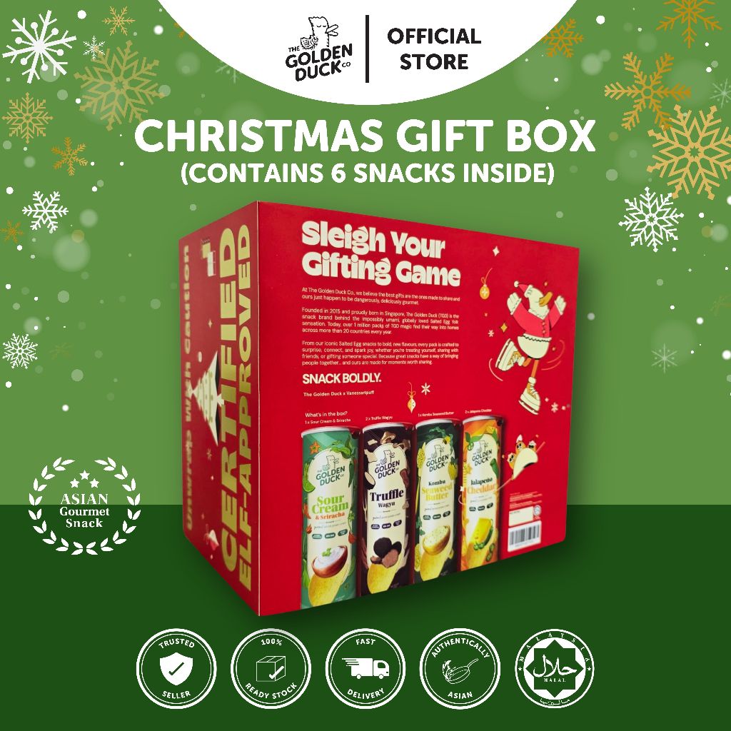 Santa's Favourite Snack Stash: The Golden Duck Christmas Gift Box